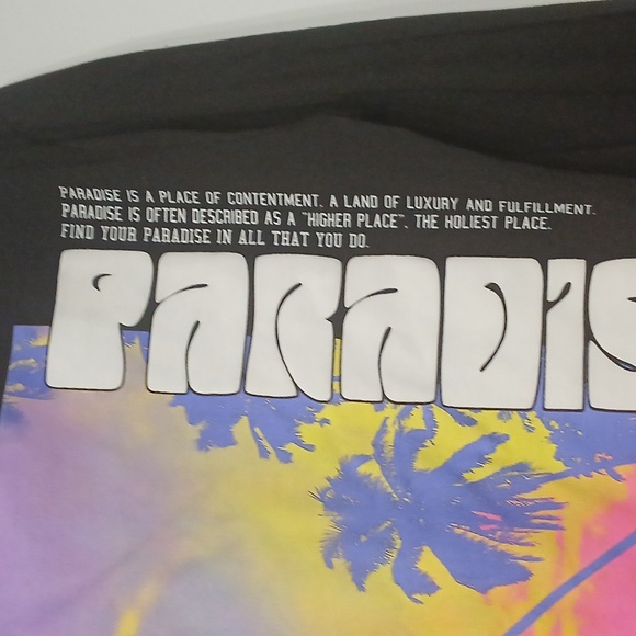 Black Long Sleeve Shirt with Graphic Print, Sz Small, Gentle Used - Picture 4 of 6